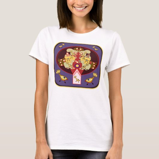 鳥のパズルファン Tシャツ (正面)