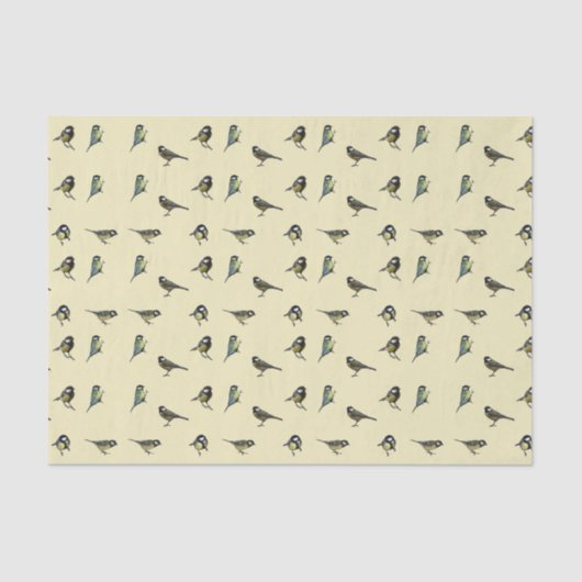 鳥のパターン 薄葉紙 (正面)