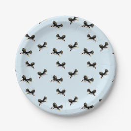 鳥のパタ飛んでいるン ペーパープレート