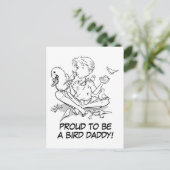 鳥のパパで誇らしい ポストカード (スタンド正面)