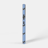 鳥のパフ飛んでいるインパターン SAMSUNG GALAXYケース (右側面)