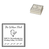 鳥のパーソナライズされたテーマアドレスのスタンプ ラバースタンプ (押印)