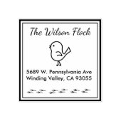 鳥のパーソナライズされたテーマアドレスのスタンプ ラバースタンプ (インプリント)