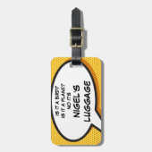 鳥のパーソナライズされた漫画 ラゲッジタグ (正面縦)