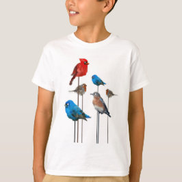 鳥のパーティーの子供のTシャツ Tシャツ