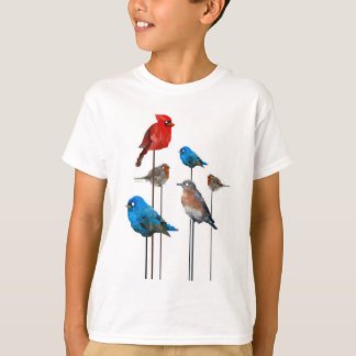 鳥のパーティーの子供のTシャツ Tシャツ