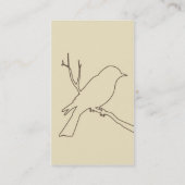 鳥のプロフィールカード(クリーム) 名刺 (裏面)