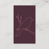 鳥のプロフィールカード(バーガンディ) 名刺 (裏面)