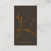 鳥のプロフィールカード 名刺 (裏面)