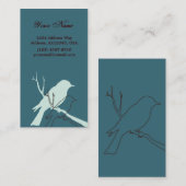 鳥のプロフィールカード(水) 名刺 (正面/裏面)