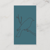 鳥のプロフィールカード(水) 名刺 (裏面)