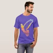 鳥のベクトルシルエット(鳩カッコいい) Tシャツ (正面フル)