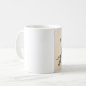 鳥のペアとバラと蝶 コーヒーマグカップ (正面左)