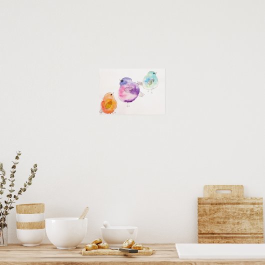 鳥のポスター ポスター (キッチン)