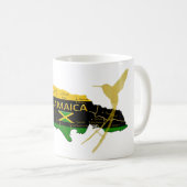 鳥のマグをぶんぶんいうジャマイカの教区色の金ゴールド コーヒーマグカップ (正面右)