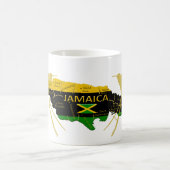 鳥のマグをぶんぶんいうジャマイカの教区色の金ゴールド コーヒーマグカップ (中央)