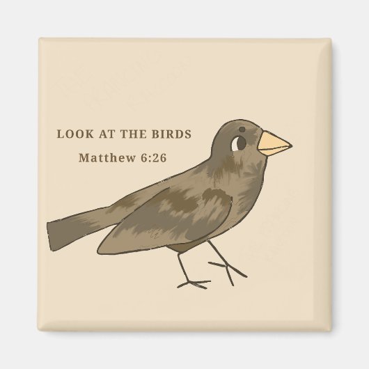 鳥のマグネットを見て マグネット (正面)