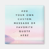 鳥のメッセージとソフトパステルのカスタム日の出 マグネット (正面)