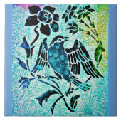 鳥のモザイク タイル (正面)