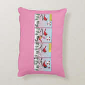鳥のモダン交配コール漫画 アクセントクッション (裏面(縦))