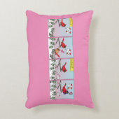 鳥のモダン交配コール漫画 アクセントクッション (正面(垂直))