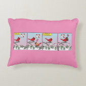 鳥のモダン交配コール漫画 アクセントクッション (裏面)