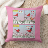 鳥のモダン交配コール漫画 クッション (ブランケット)