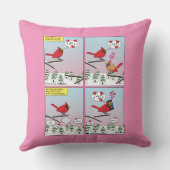 鳥のモダン交配コール漫画 クッション (裏面)