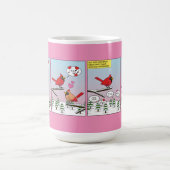 鳥のモダン交配コール漫画 コーヒーマグカップ (中央)