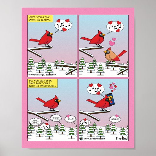 鳥のモダン交配コール漫画 ポスター (正面)
