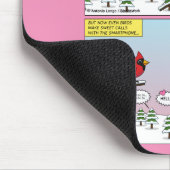 鳥のモダン交配コール漫画 マウスパッド (コーナー)