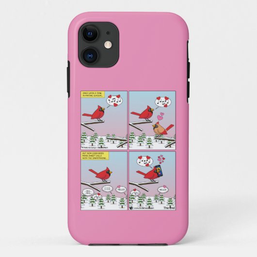 鳥のモダン交配コール漫画 Case-Mate iPhoneケース (裏面)