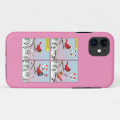 鳥のモダン交配コール漫画 Case-Mate iPhoneケース (裏面(横))