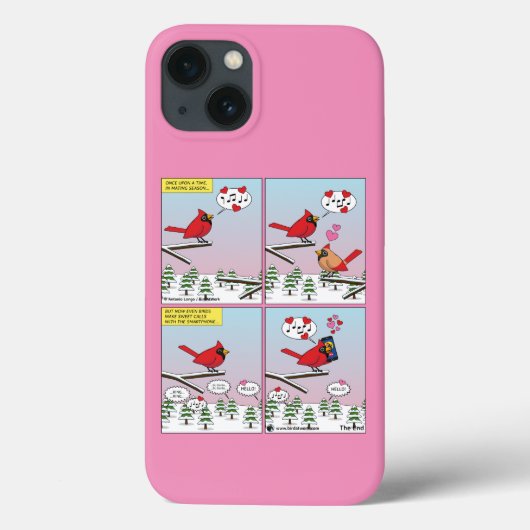 鳥のモダン交配コール漫画 Case-Mate iPhoneケース (裏面)