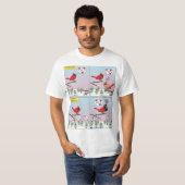 鳥のモダン交配コール漫画 Tシャツ (正面フル)