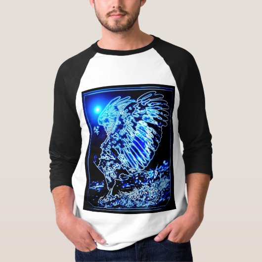 鳥のモデル:拡大されたワシ01-01 Tシャツ (正面)