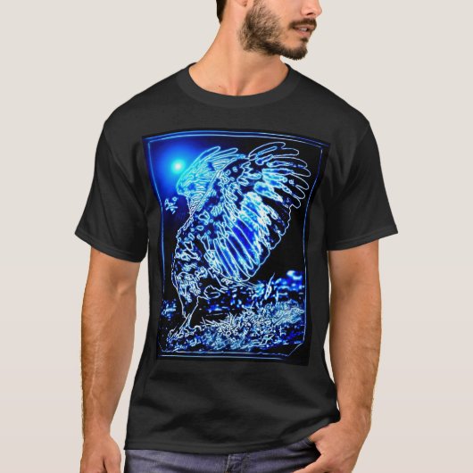 鳥のモデル：拡大されたワシ01-01 Tシャツ (正面)