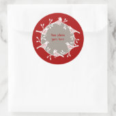 鳥のリース写真 ラウンドシール (バッグ)