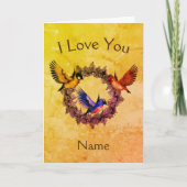 鳥のリース カード (正面)