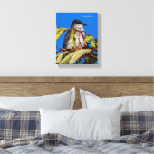 鳥のロイヤリティ:東キングバード キャンバスプリント (インサイチュ (寝室))