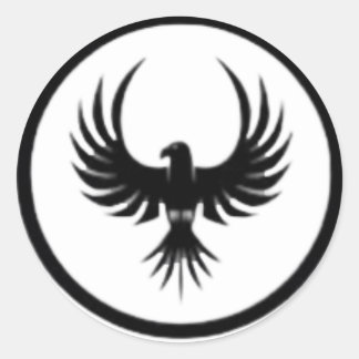 鳥のロゴ ラウンドシール
