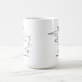 鳥のローラースケートで滑る コーヒーマグカップ (中央)