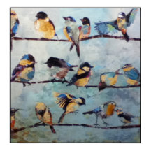 鳥のワイヤ絵画ープリント