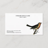 鳥のヴィンテージの刻むこと 名刺 (裏面)
