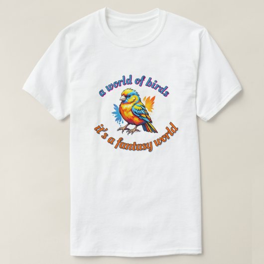 「鳥の世界」 Tシャツ (デザイン正面)