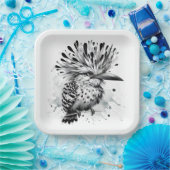 鳥の予測できなインクのスケッチ ペーパープレート (パーティー)