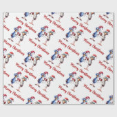 鳥の予測できなクリスマスラッピング紙 ラッピングペーパー (フラット)