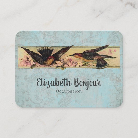 鳥の会議紙、色とサイズのオプション – 大 名刺 (正面)