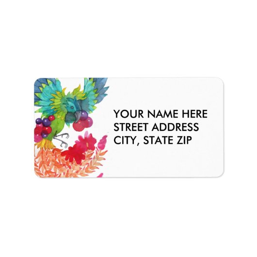 鳥の住所 シール (正面)