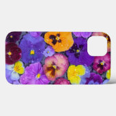 鳥の入った水浴びに浮かぶパンジーの花と露 Case-Mate iPhoneケース (裏面 (横))